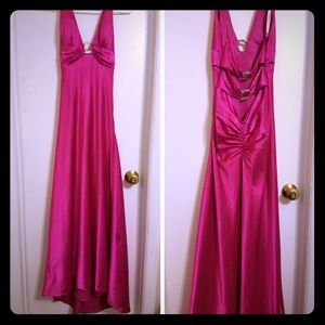 Hot pink prom dress